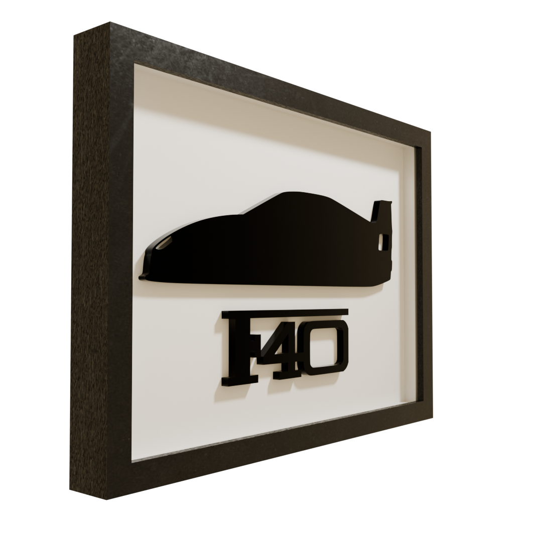 Ferrari F40 Acrylglas-Wandbild – Produktansicht 2